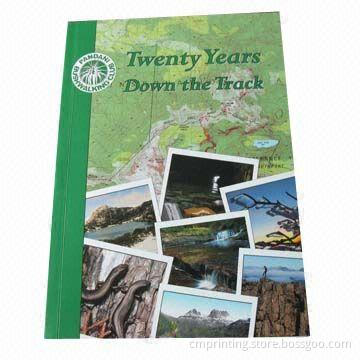 Softcover book printing, full color, 128gsm art paper, glossy varnishing